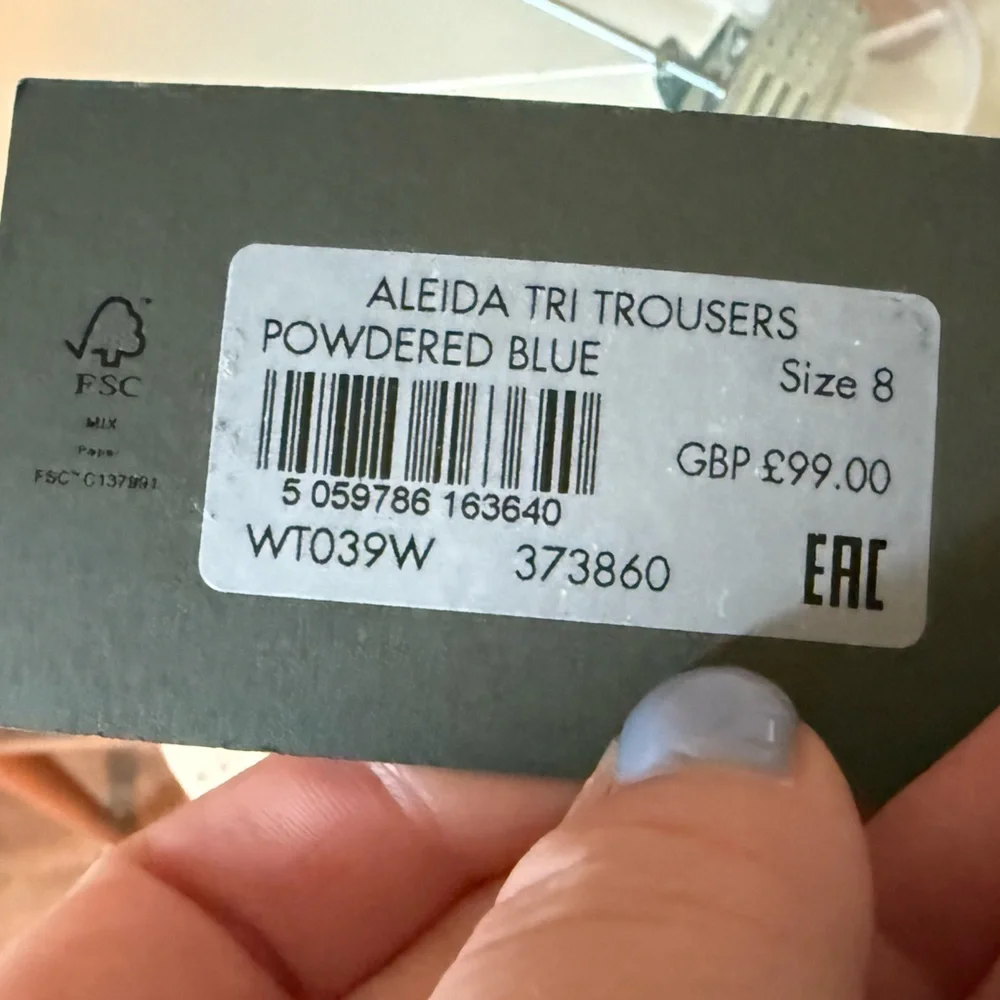 New | AllSaints Aleida Grouser Powdered Blue 8